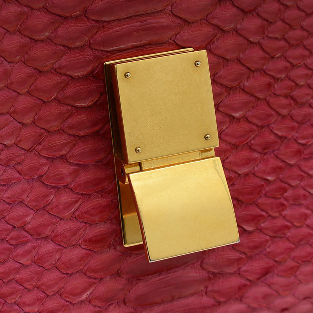 Celine Bag Shoulder Leather Pink Python - image 3